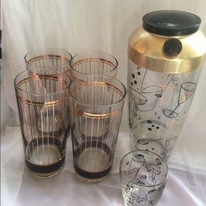 Vintage 7 PC Bar Shaker Set